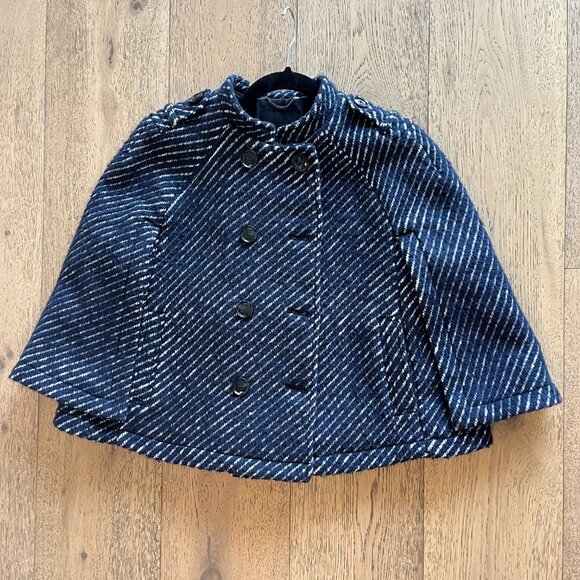 Banana Republic Navy Cape Jacket - Size Petite XS - Picture 4 of 7